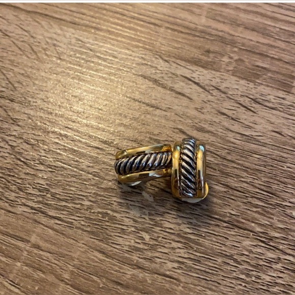 Vintage Silver & Gold Tone Clip-on Earrings - Picture 4 of 11